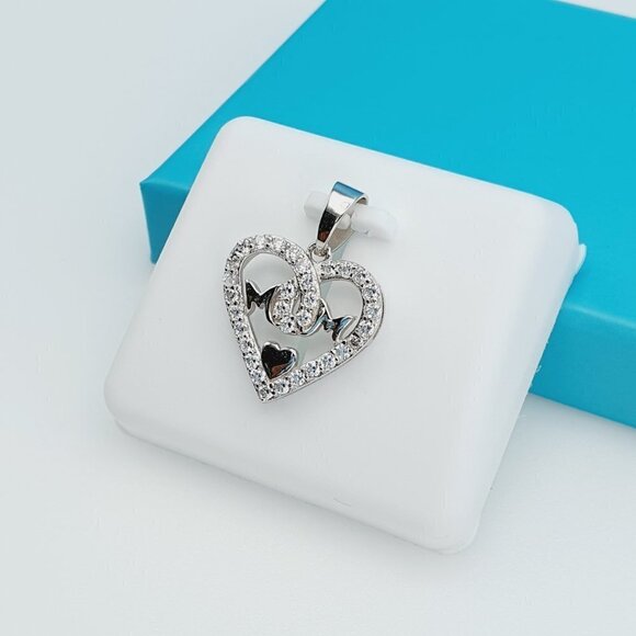 "925 Sterling Silver CZ Beautiful Mom Pendant for Women, 1USPAR4087 - Picture 6 of 11